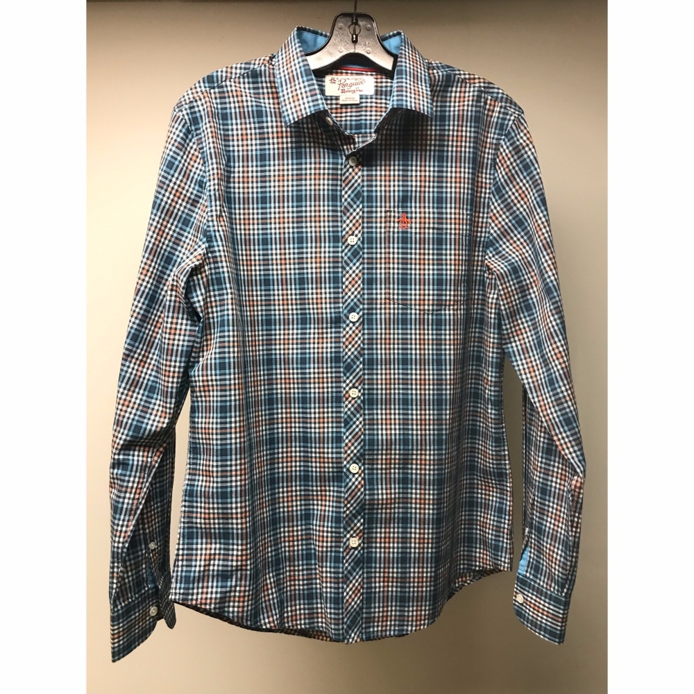 Original Penguin Color-Checkered Button-up